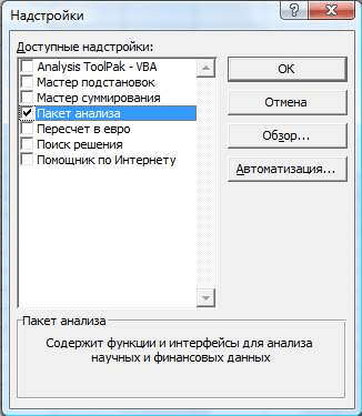 2.3. Решение типовой задачи в ms Excel